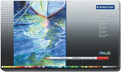 Staedtler Karat Aquarell Premium Watercolor Pencils, Set of 60 Colors