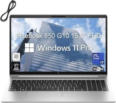HP Elitebook 650 G10 15.6" FHD Business Laptop Computer, 13th