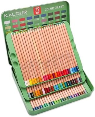 KALOUR Pro Pastel Chalk Colored Pencils,Set of 72 Colors,Color Charcoal