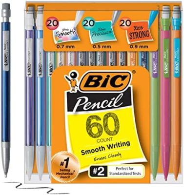 BIC Variety Pack, Assorted Sizes, 0.5mm, 0.7mm, 0.9mm, 60-Count, Refillable