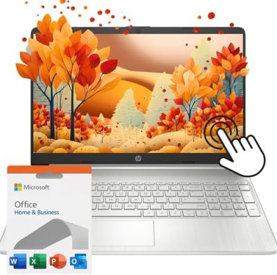HP Essential Touchscreen Laptop with 12 Months Microsoft Office, 40GB