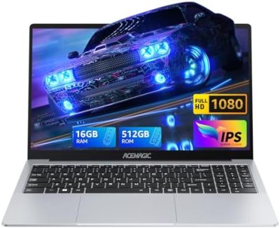 ACEMAGIC Laptop, 16GB DDR4 512GB SSD, Quad-Core N95 Processor, Windows