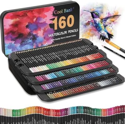 160 Watercolor Pencils, Professional Water Color Pencil Sets, Soft Core