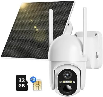Ebitcam 4G LTE Cellular Security Camera Includes Memory Card &