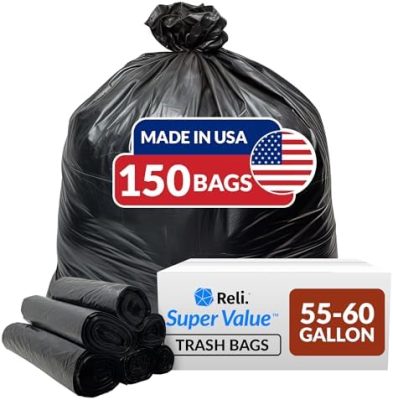 Reli. 55-60 Gallon Trash Bags Heavy Duty | 150 Bags
