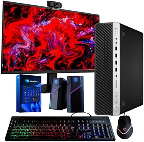 HP EliteDesk 800G4 Desktop Computer, Windows 11 Pro PC, Intel i5-8500 (3.2GHz), 16GB RAM, 500GB SSD,…