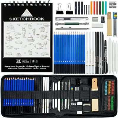 50pcs Sketching Drawing Pencils Set Art Supplies | Sketch pencils,Graphite,Charcoal,Sketch