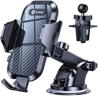 andobil Car Phone Holder (Bumpy Roads Friendly) Military-Grade Cell Phone