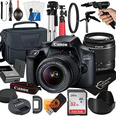 Canon EOS 4000D / Rebel T100 DSLR Camera with 18-55mm