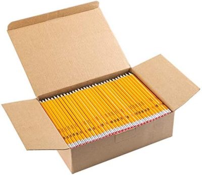 Madisi Wood-Cased #2 HB Pencils, Yellow, Pre-sharpened, Bulk Pack, 320
