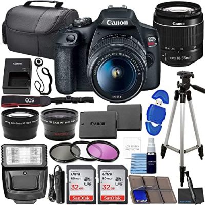 Canon EOS Rebel T7 DSLR Camera Bundle with Canon EF-S