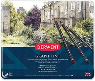 Derwent Graphitint Pencils Tin, Set of 24, Great for Holiday