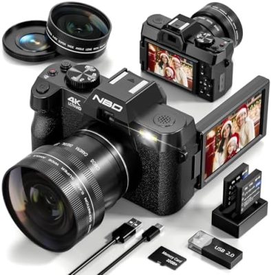48MP Digital Cameras for Photography with WiFi & App Control,4K