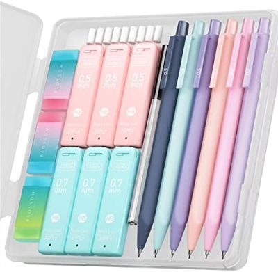 Four Candies Cute Mechanical Pencil Set, 6PCS Pastel Mechanical Pencils