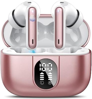 Wireless Earbuds, 2024 Bluetooth Headphones 5.3 HiFi Stereo Earphones, 40H