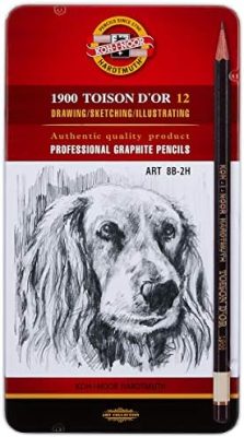 Koh-I-Noor TOISON D'OR 8B-2H Graphite Pencil (Pack of 12)
