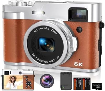 5K Digital Camera for Photography Autofocus, 48MP Vlogging Camera with