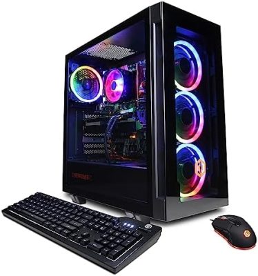 CyberpowerPC Gamer Master Gaming PC, AMD Ryzen 5 7600 3.8GHz,