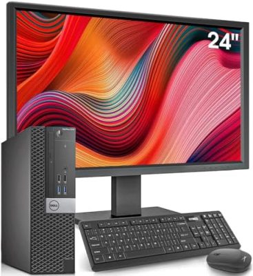 Dell OptiPlex Desktop Computer with 24 inch Monitor PC and