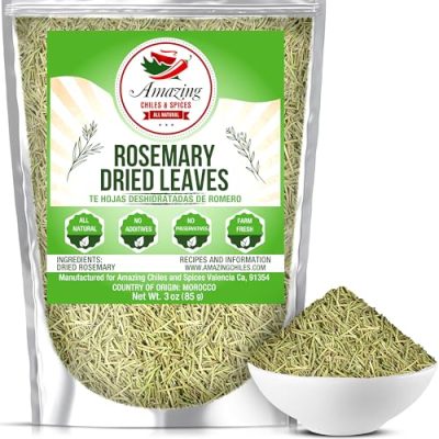 Dried Rosemary Leaves, 3 oz. Premium All Natural Herbs and