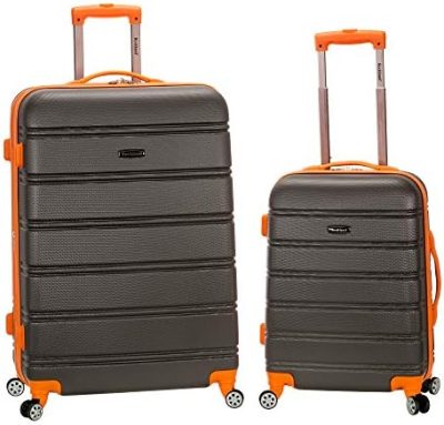 Rockland Melbourne Hardside Expandable Spinner Wheel Luggage, CHARCOAL, 2 Piece