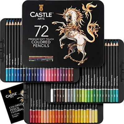 Castle Art Supplies 72 Colored Pencils Set | Quality Soft