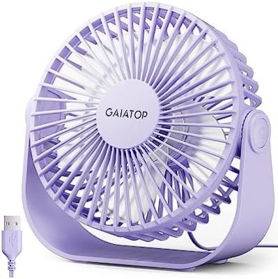 Gaiatop USB Desk Fan, 3 Speeds Portable Small Fan with