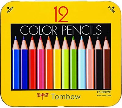 Tombow Mini Colored Pencil Set in Metal Tin, 12-Pack