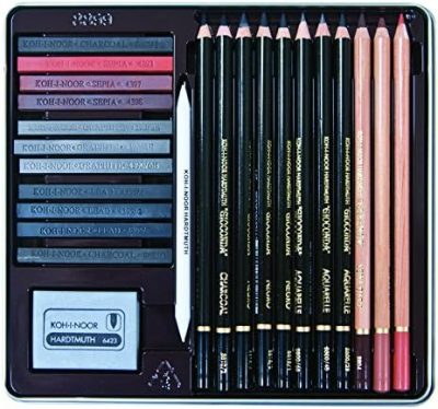 Koh-I-Noor Gioconda 24-Piece Artist Set, Packed in Tin and Blister
