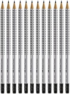 Faber-Castell Grip Graphite EcoPencils with Eraser - 12 Count -