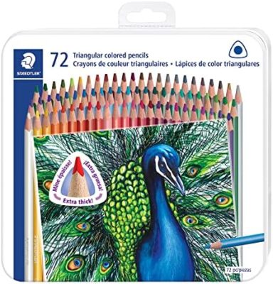 Staedtler Colored Pencils, Triangular Barrel, 4mm, 72 Pieces (1278CM72A6)
